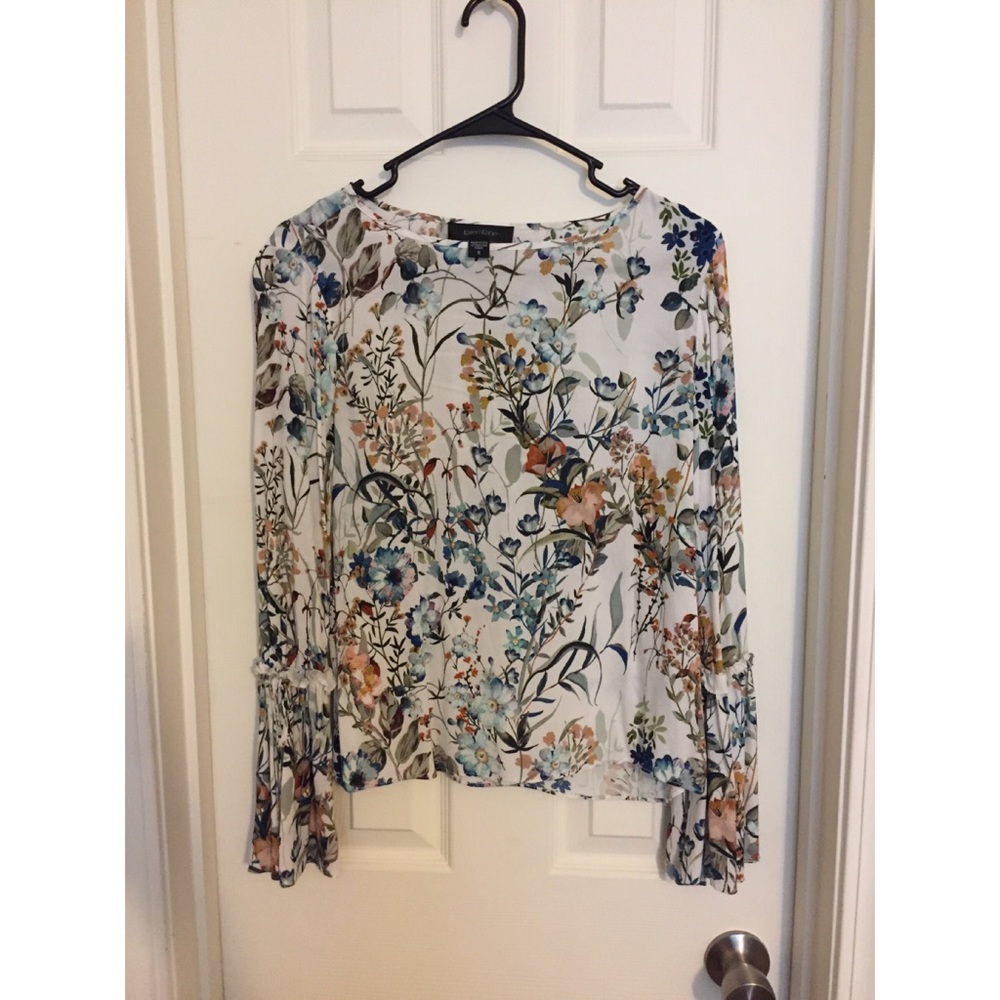 White floral blouse